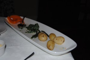 Fresh vegetables from the garden at Cavers Guest House